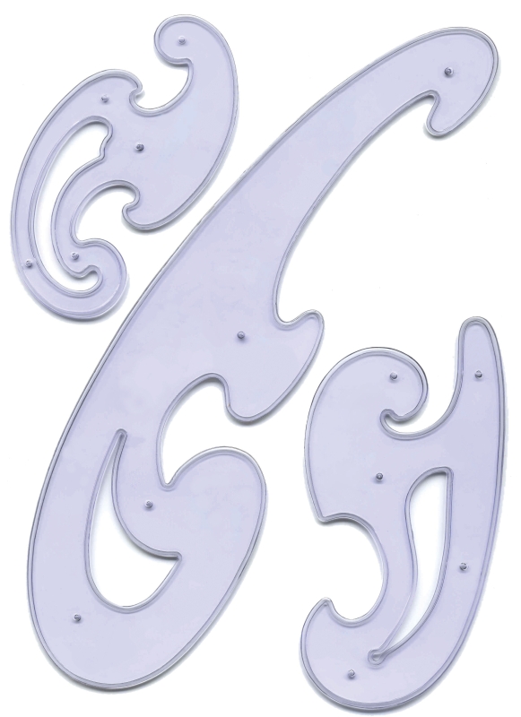 Set of 3 French Curves Turners Art Supplies